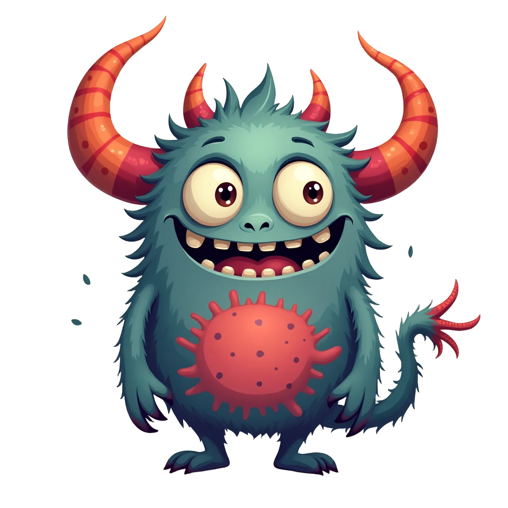 Cute Monster with Horns